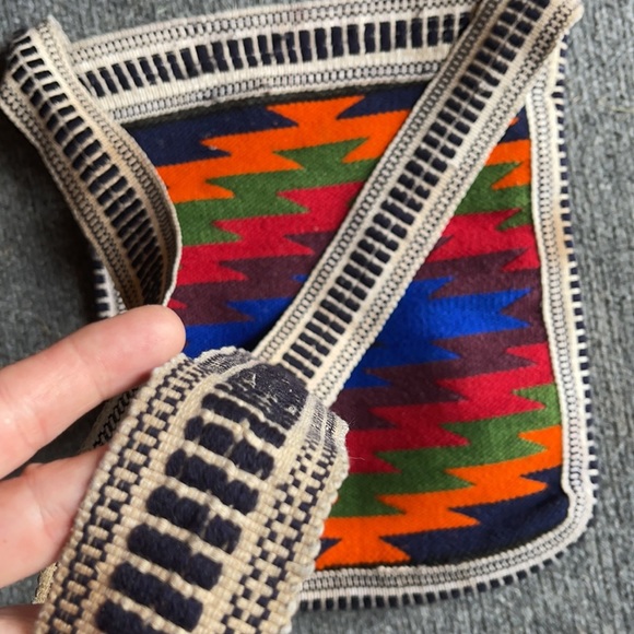 Colorful Geometric Pattern Fabric Crossbody Bag - Picture 4 of 9